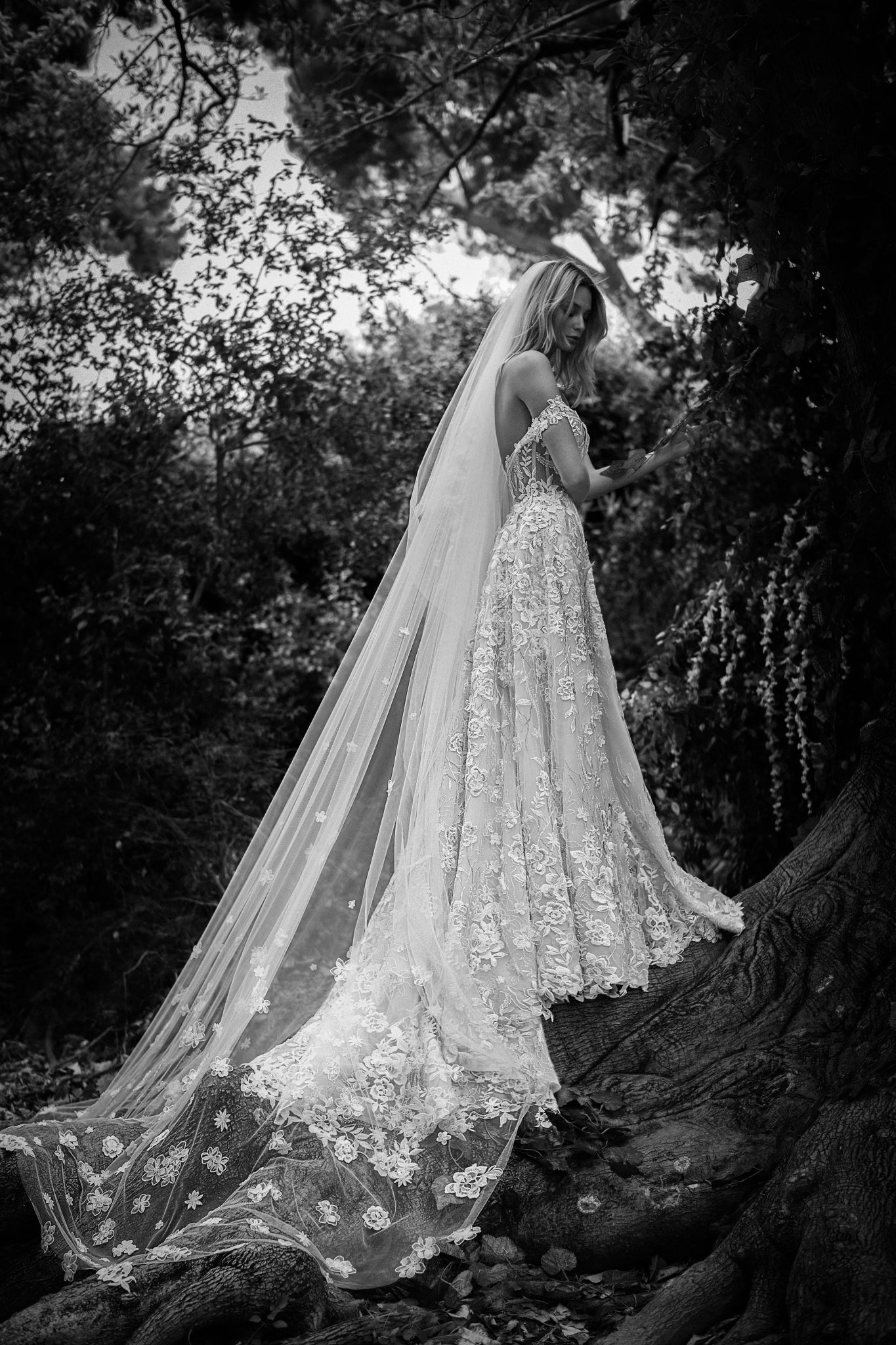 illusion mermaid dresses with detachable train off shoulder lace country wedding gowns robe de mariee