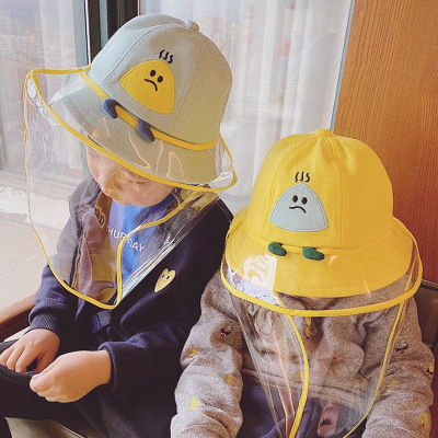 2020 Child Fisherman Hat with Mask Children Protective Cap Splash Proof Face Protection Hat Baby Children Sunhat New