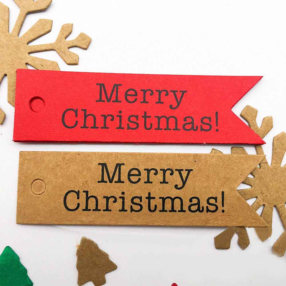 Merry Christmas Gift Tags Candy Bag Box Hang Paper Tags Label Xmas Gift Craft Card String Christmas Tree Decoration