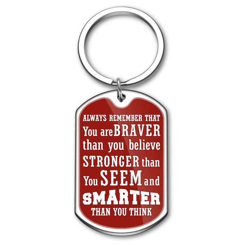 2020 Graduation Gifts Birthday Keychain for Kids Teens Students Boys Girls Always Remember You Are Braver Keyring for Women Men
2020 Graduation Gifts Birthday Keychain for Kids Teens Students Boys Girls Always Remember You Are Braver Keyring for Women Men