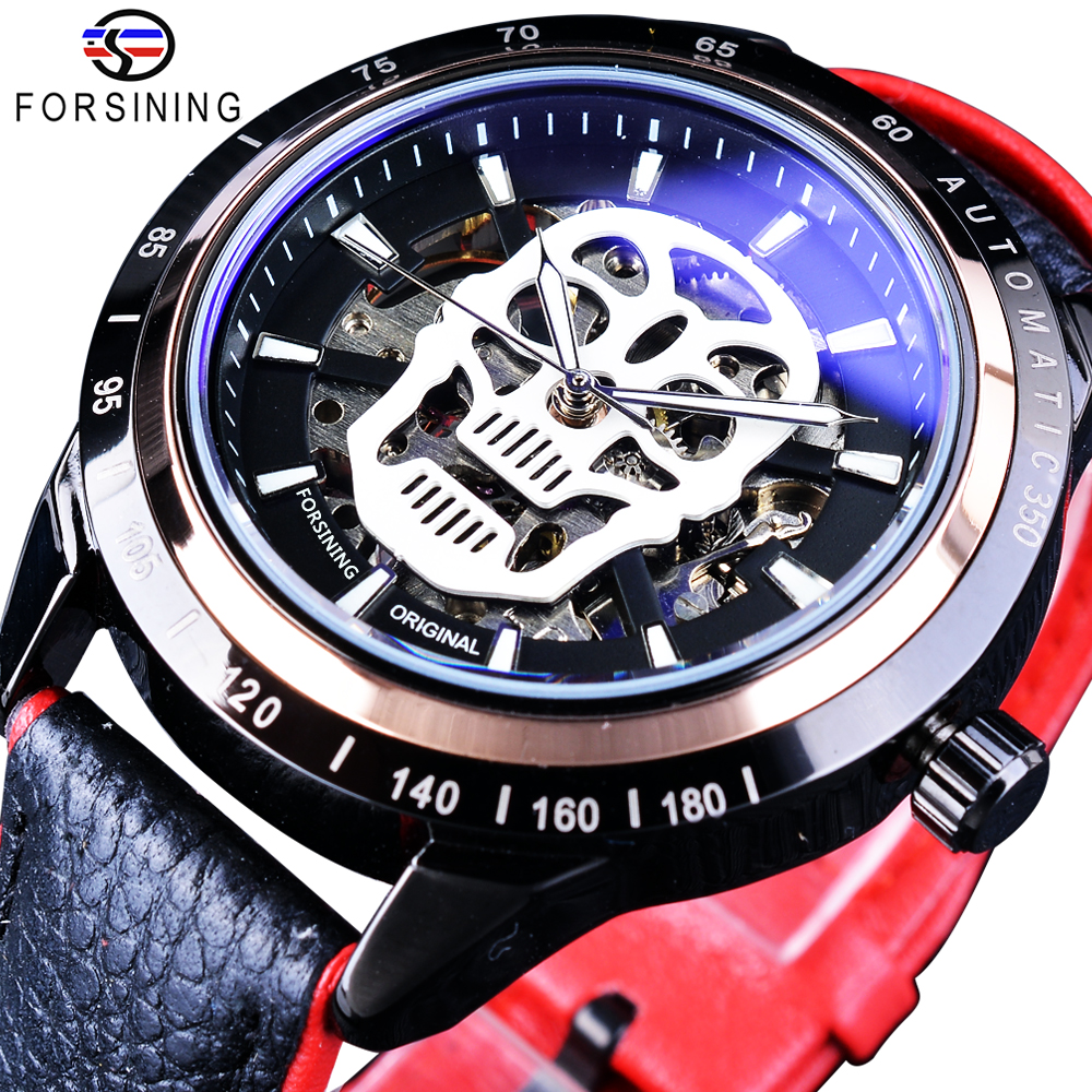 Forsining Sport Clock Skull Skeleton Black Red Watches Men's Automatic Watches Top Brand Luxury Luminous Design Water Resistant
Forsining Sport Clock Skull Skeleton Black Red Watches Men's Automatic Watches Top Brand Luxury Luminous Design Water Resistant