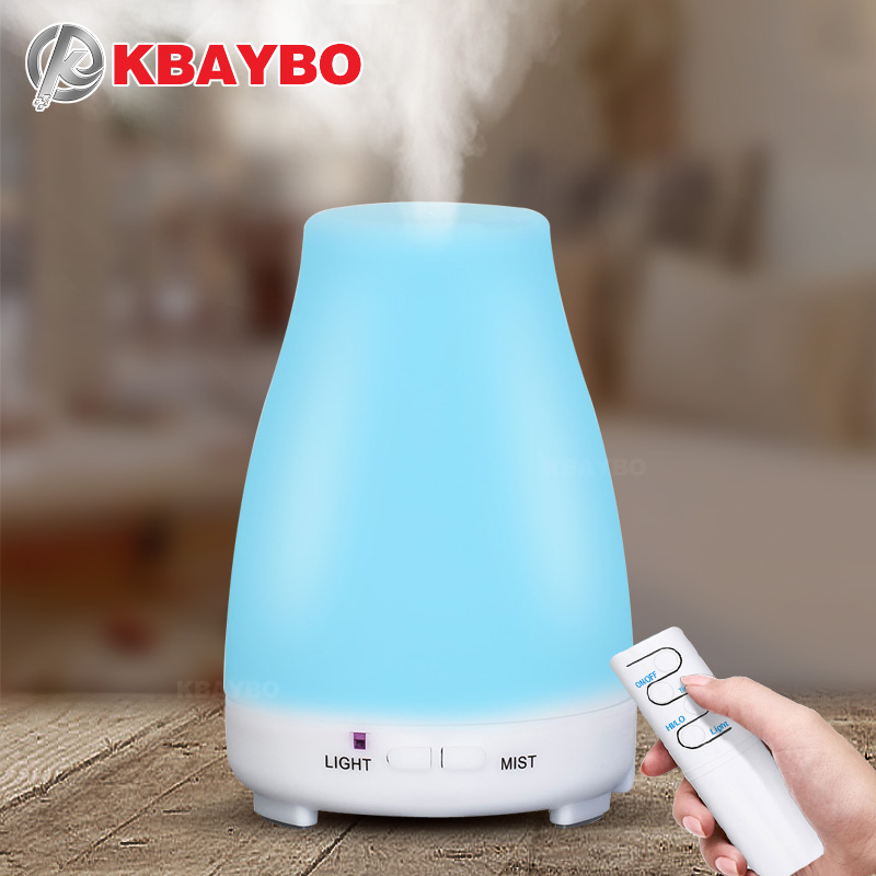 200ML Ultrasonic Humidifier Aromatherapy essentia Oil Diffuser Cool Mist With Color LED Lights remote control mini