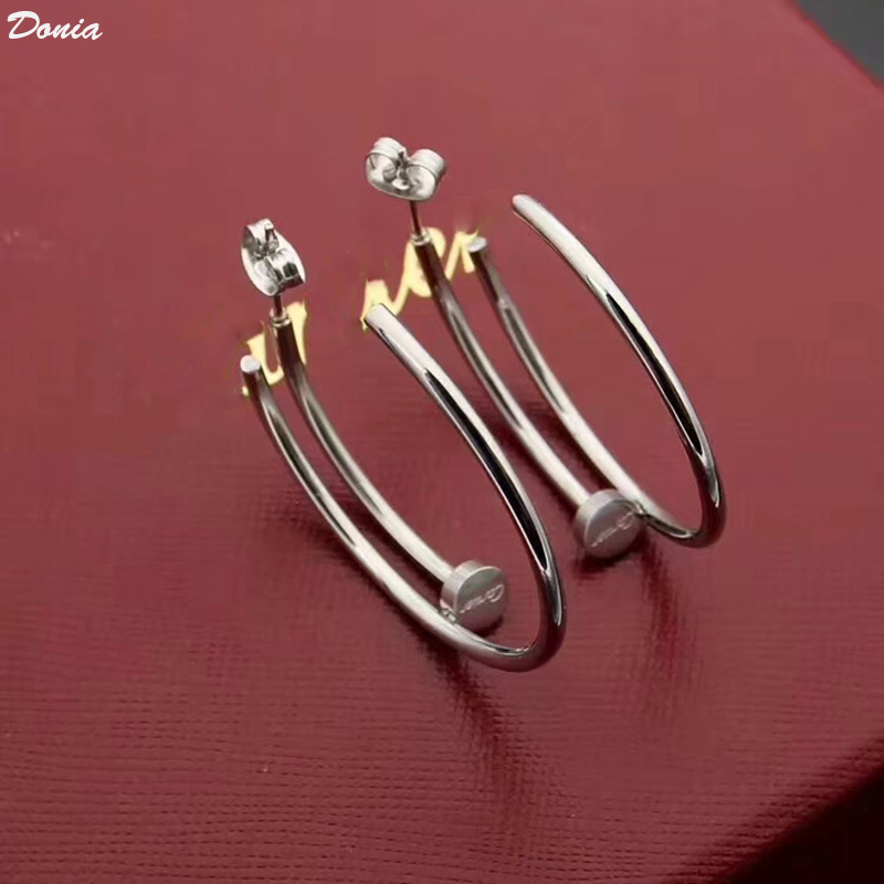 Donia jewelry luxury stud European and American fashion nail titanium steel three-color creative designer earring gift, Golden;silver
Donia jewelry luxury stud European and American fashion nail titanium steel three-color creative designer earring gift, Golden;silver