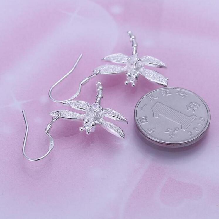 High grade 925 sterling silver Insets Dragonfly Set jewelry sets DFMSS276 Factory direct sale 925 silver necklace bracelet earring ring