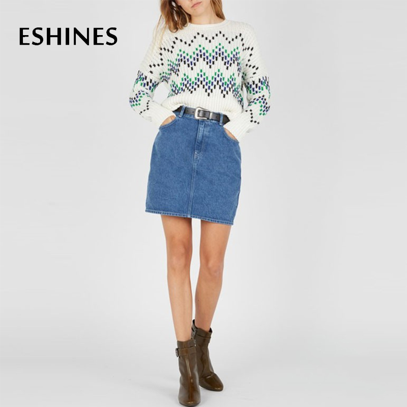 ESHINES Autumn Winter Sweet Women White Sweater New Fashion O-Neck Long Sleeve Patchwork Color Knitting Pullover Sweater, As picture
ESHINES Autumn Winter Sweet Women White Sweater New Fashion O-Neck Long Sleeve Patchwork Color Knitting Pullover Sweater, As picture