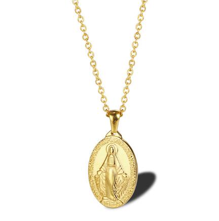 Catholic Virgin Miracalous Medal Necklace Women Our Mary Lady Jewelry Wholesale Stainless Steel Necklace
Catholic Virgin Miracalous Medal Necklace Women Our Mary Lady Jewelry Wholesale Stainless Steel Necklace
