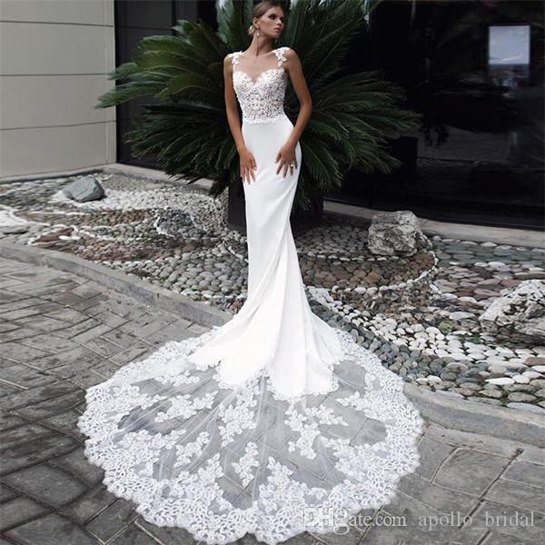 Sexy Beach Vintage Mermaid Dresses Sweetheart Lace Applique Court Train Satin Wedding Dress Bridal Gowns Vestidos De Novia Custom