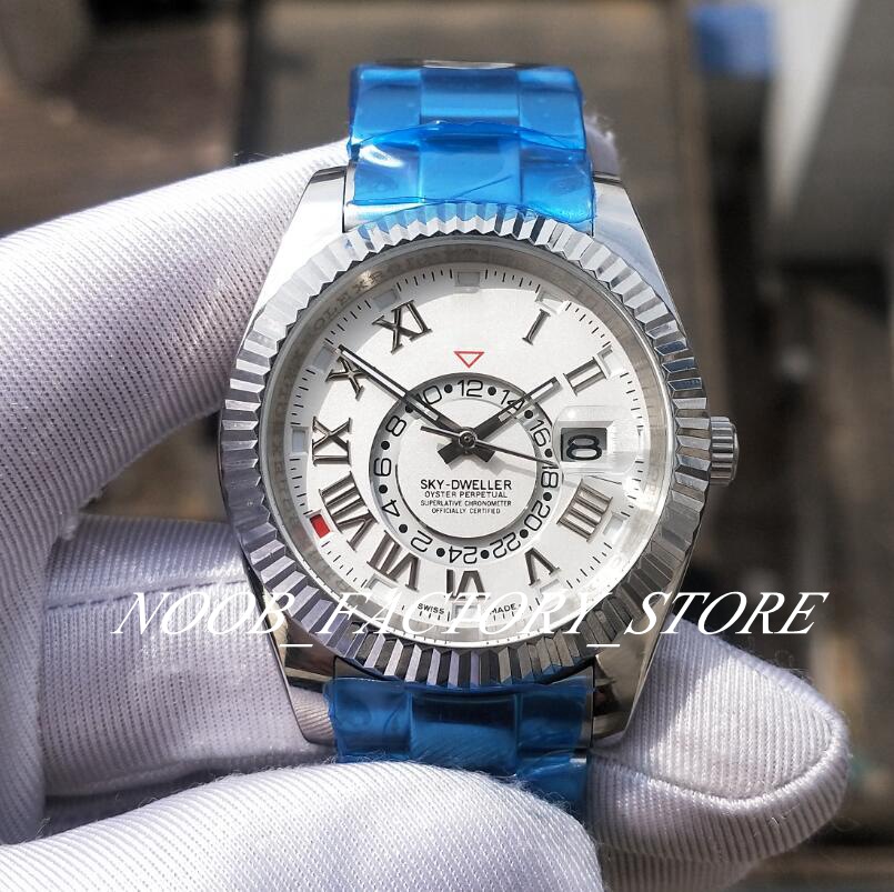 Luxury Men Watch SKY 326939-72419 Stainless Steel Strap Roman White Dial 2813 Automatic Movement GMT Work Ring Command 42MM Men's Watches, 01
Luxury Men Watch SKY 326939-72419 Stainless Steel Strap Roman White Dial 2813 Automatic Movement GMT Work Ring Command 42MM Men's Watches, 01