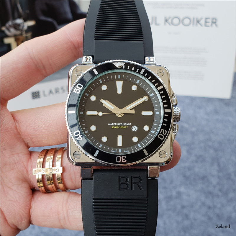 Luxury mens watches swiss brand br 03 quartz movement designer watch square case rubber band ceramic waterproof watch montre de luxe, Silver black
Luxury mens watches swiss brand br 03 quartz movement designer watch square case rubber band ceramic waterproof watch montre de luxe, Silver black