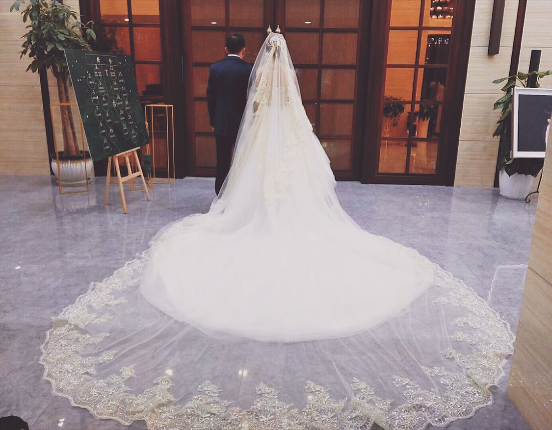 4M Long Wedding Veils Soft Tulle Two Layers Lace Applique Bead Bridal Veils Custom Made Luxury Veil For Wedding Dress, Ivory
4M Long Wedding Veils Soft Tulle Two Layers Lace Applique Bead Bridal Veils Custom Made Luxury Veil For Wedding Dress, Ivory