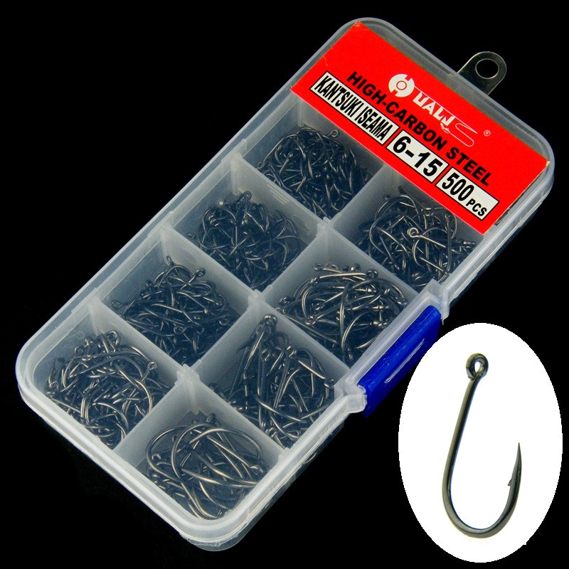 500pcs/1box SZ-003 Blue Buckle Black Ise Hook High Carbon Steel With Hole Barbed Hooks Fishing Hooks Fishhooks 6#-15#
500pcs/1box SZ-003 Blue Buckle Black Ise Hook High Carbon Steel With Hole Barbed Hooks Fishing Hooks Fishhooks 6#-15#