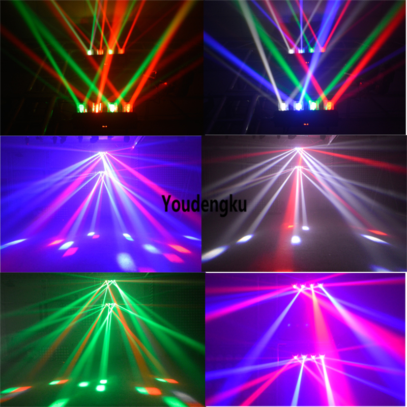 4 heads led rgbw laser roller scanner disco light 4x10W RGBW 4 in1 full color LED scanner light for dj party
