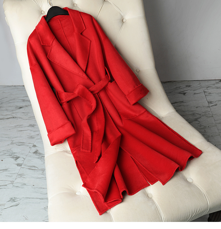 Women Wool Coat 2019 Autumn Winter Women Woolen Coat Female Woolen Outerwear Loose Korean Wool Outerwear New Arrival, Red 
Women Wool Coat 2019 Autumn Winter Women Woolen Coat Female Woolen Outerwear Loose Korean Wool Outerwear New Arrival, Red