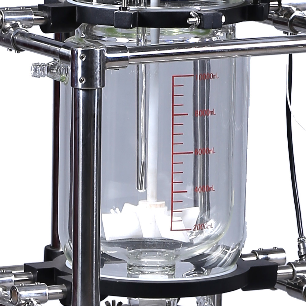 ZZKD Lab Supplies 10L Kettle Reactor Chemical Double-layer Jacket Glass Reaction Vacuum Euqipment