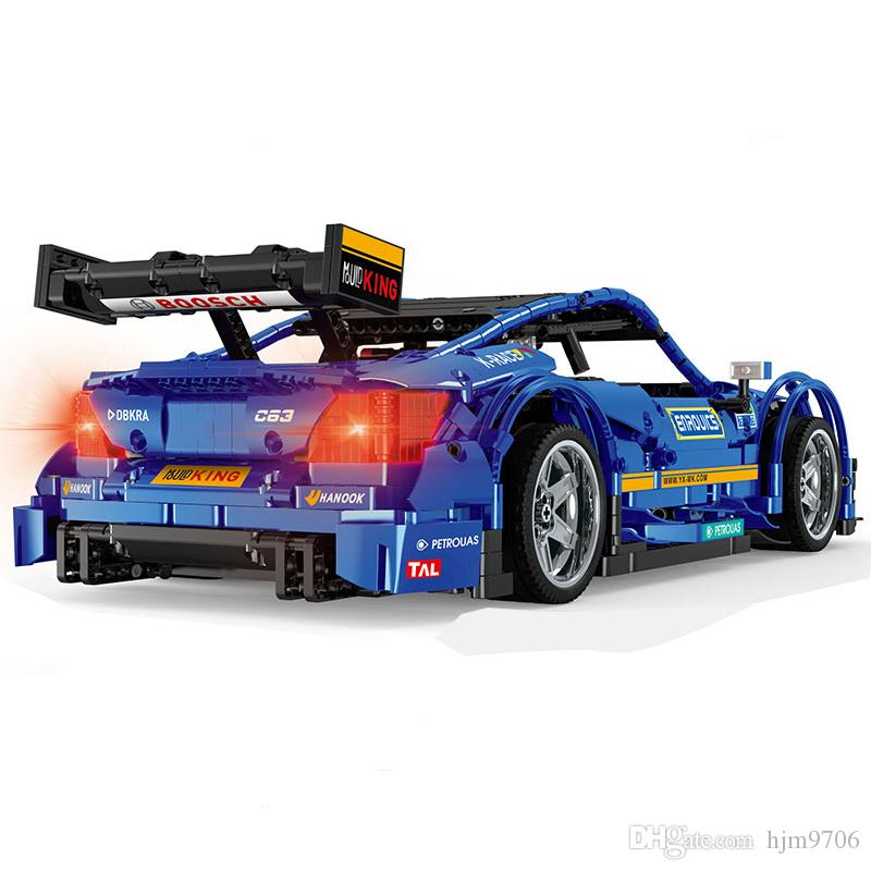 APP Remote Control Motorized C63 Blue Super Racing Car Building Blocks Bricks Mould King Compatible Legoing 13073 AGM MOC-6687 Birthday Toys Children 