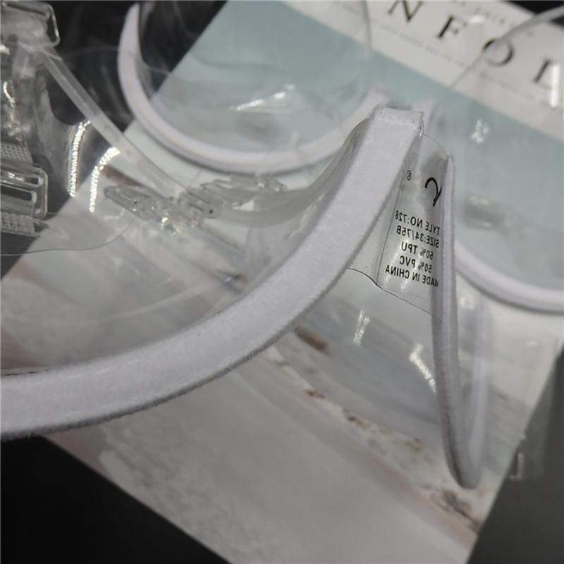 Bras Transparent Disposable Clear Push Up Bra Strap Invisible Sexy Women Underwire Ultra-thin Gathering Plastic 3/4 Cup
