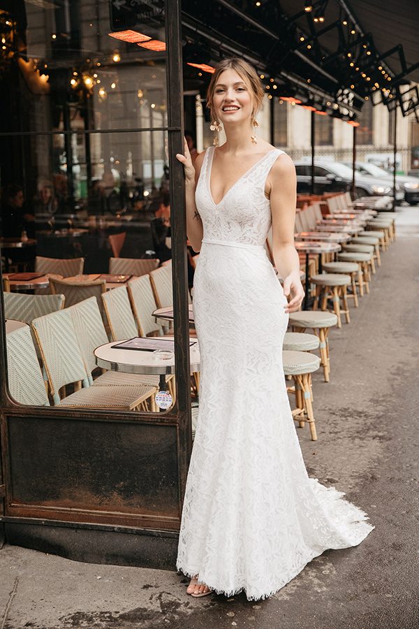 Daisy Brides 2019 Mermaid Wedding Dresses V Neck Lace Appliqued Sweep Train Bohemian Wedding Dress Custom Made Plus Size Vestidos De Novia