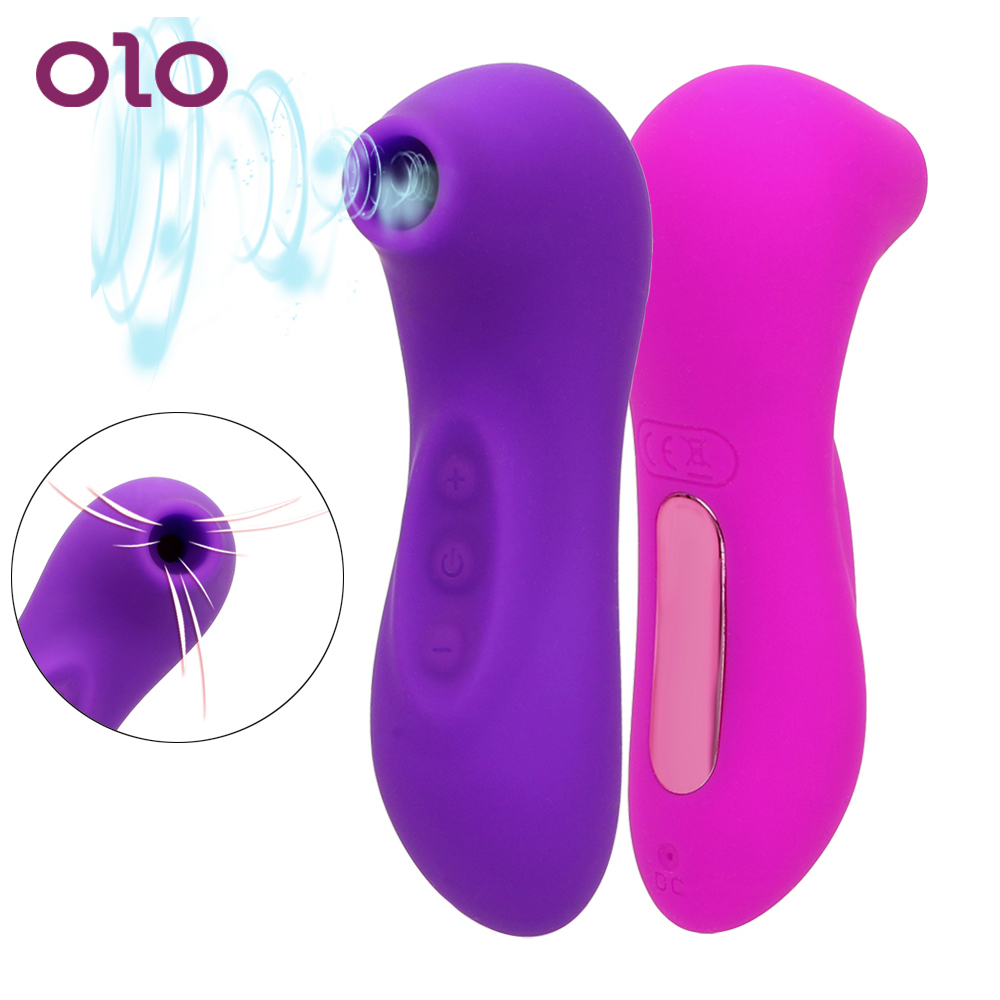 OLO Clit Sucking Vibrator Vibrating Nipple Sucker Tongue Blowjob Oral Licking Clitoris Vagina Stimulator Sex Toys for Women Y200616