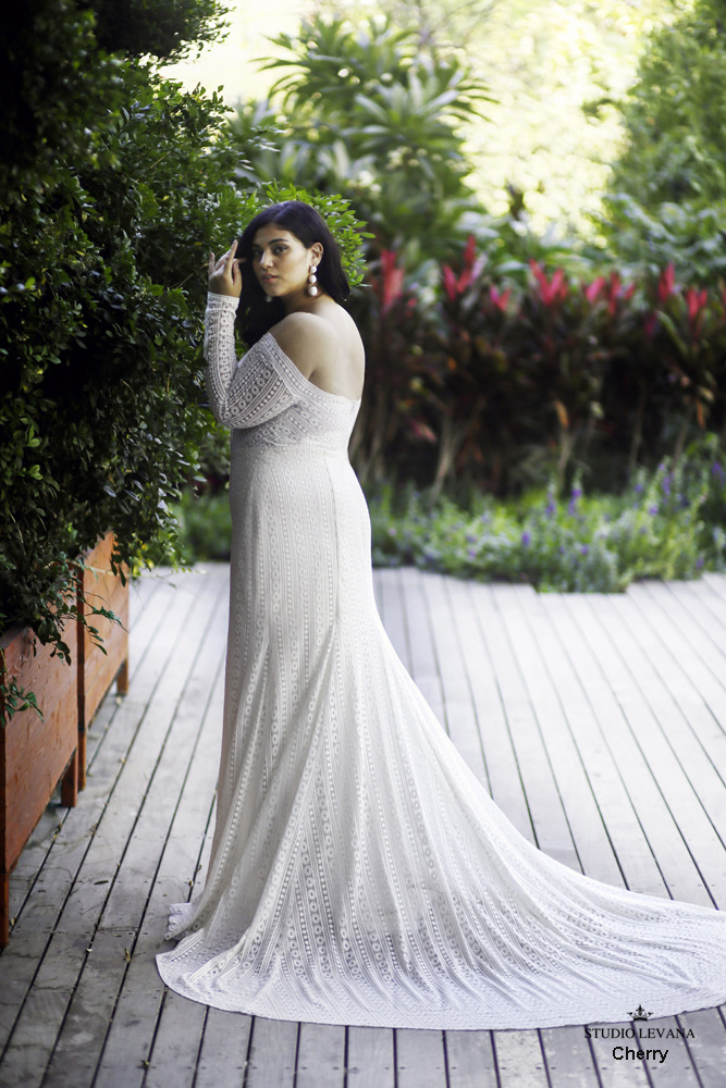 plus size front split mermaid wedding dresses lace appliqued off the shoulder long sleeve bridal gowns wedding dress vestido de novia