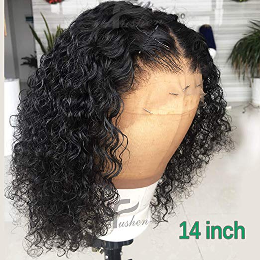 Hd transparent full lace curly bob human hair wigs invisible fine swiss lace front short frontal wig 130%
