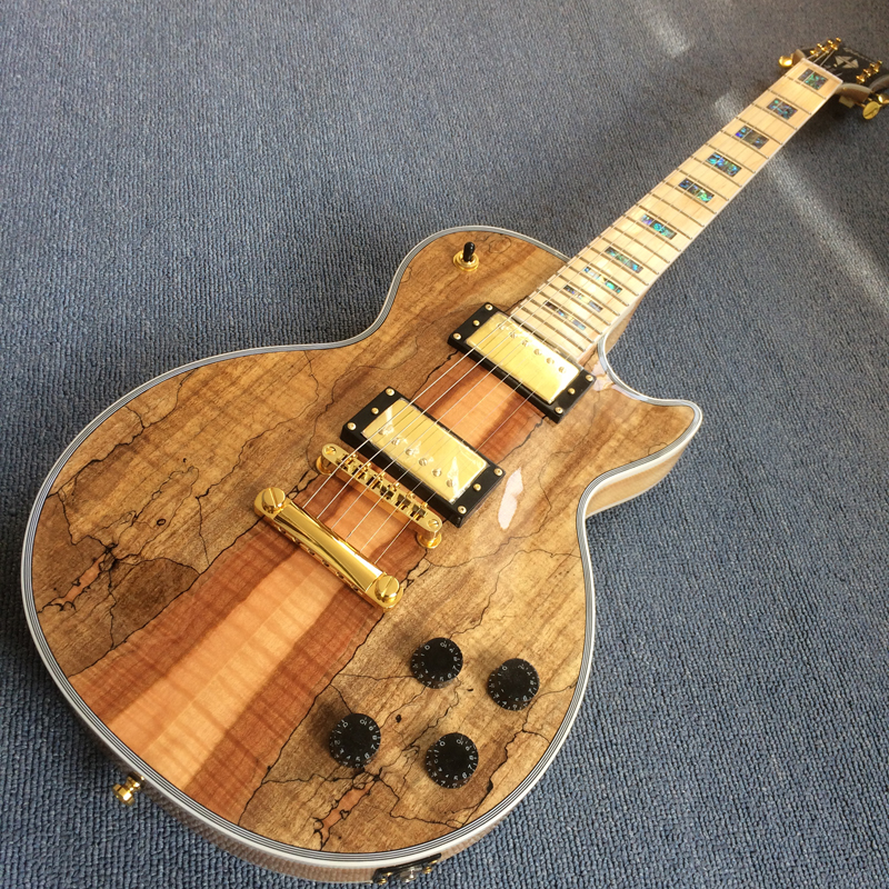 Electric guitar Map panel Transparent log guitar,Maple finger board with Real Abalone inlay,Gold hardware 19
Electric guitar Map panel Transparent log guitar,Maple finger board with Real Abalone inlay,Gold hardware 19