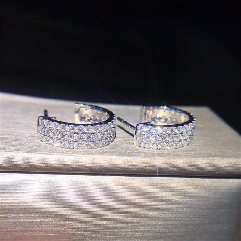 Sterling Sier Clip-On Earrings: White Sapphire CZ Dia Gemstones Free shipping