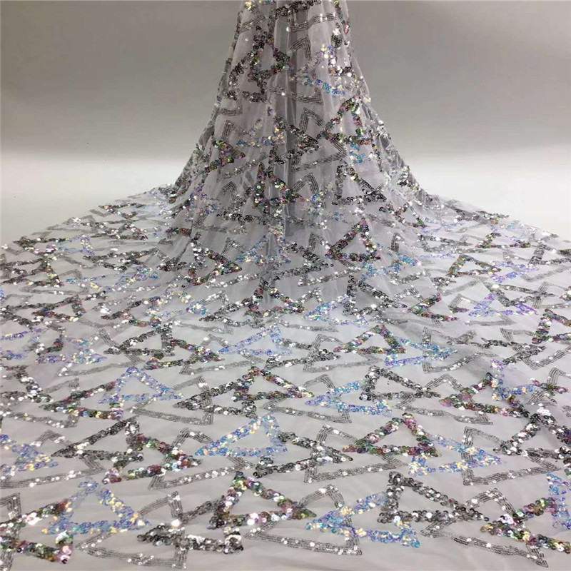 Blue French Sequins Tulle Lace Fabric 2019 High Quality African Lace Fabric Nigerian Mesh Fabrics For Dress
Blue French Sequins Tulle Lace Fabric 2019 High Quality African Lace Fabric Nigerian Mesh Fabrics For Dress