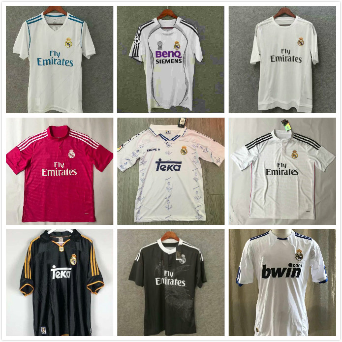 #7 Raul #9 Ronaldo #23 Beckham Retro 06 07 Real Madrid Soccer Jersey Vintage 2006 2007 Football Shirt Cannavaro Marcelo Higuain short sleeve, Black;yellow
#7 Raul #9 Ronaldo #23 Beckham Retro 06 07 Real Madrid Soccer Jersey Vintage 2006 2007 Football Shirt Cannavaro Marcelo Higuain short sleeve, Black;yellow