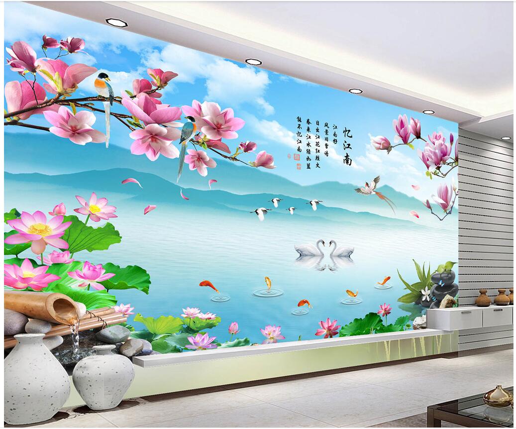 WDBH custom photo 3d wallpaper Chinese style mountain lake lotus flower room background home decor 3d wall muals wall paper for walls 3 d, Non-woven
WDBH custom photo 3d wallpaper Chinese style mountain lake lotus flower room background home decor 3d wall muals wall paper for walls 3 d, Non-woven