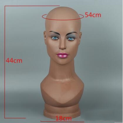 44*18*54CM Female model head mannequin Jewelry Packaging dummy bald model wig hat scarf display mall props bracket Display C766
44*18*54CM Female model head mannequin Jewelry Packaging dummy bald model wig hat scarf display mall props bracket Display C766