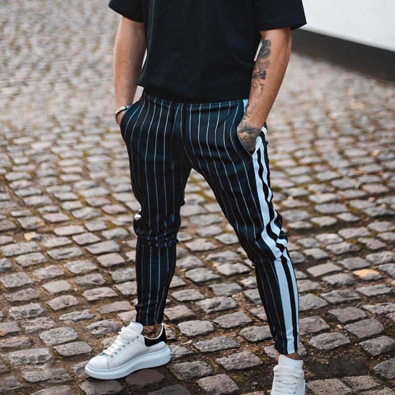 2020 Fashion Men England Style Striped Pants Male Long Pencil Joggers Pants Casual Trousers Drawstring Side Stripe Slacks, Black
2020 Fashion Men England Style Striped Pants Male Long Pencil Joggers Pants Casual Trousers Drawstring Side Stripe Slacks, Black
