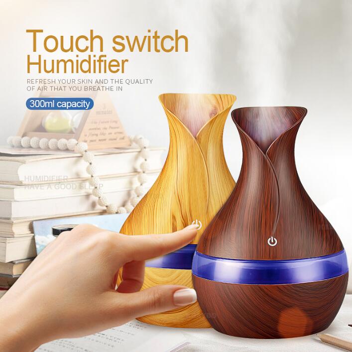 200ml Aroma Essential Oil Diffuser Ultrasonic Air Humidifier Purifier with Wood Grain shape 7colors Changing LED Lights for Office Home
200ml Aroma Essential Oil Diffuser Ultrasonic Air Humidifier Purifier with Wood Grain shape 7colors Changing LED Lights for Office Home