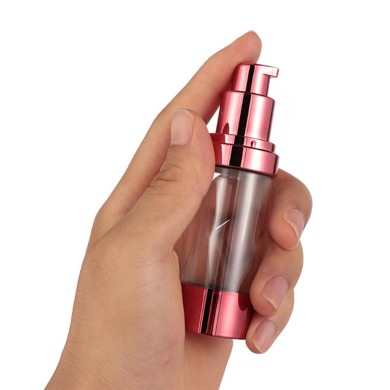 1PC Refillable Bottle Travel cosmetic packaging Empty airless pump plastic bottles vacuum pressure emulsion bottle with lotion p