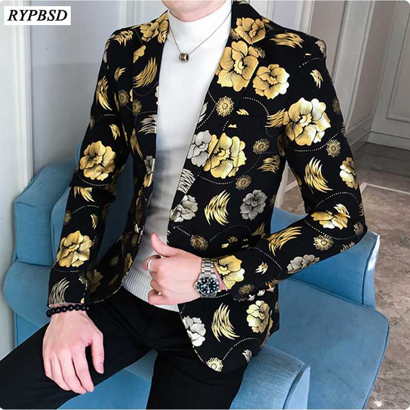 Blazer Jacket Men Slim Fit Fashion Print 2020 Spring Business High Quality Casual Long Sleeve Men Suit Blazer -XXXL, Gold
Blazer Jacket Men Slim Fit Fashion Print 2020 Spring Business High Quality Casual Long Sleeve Men Suit Blazer -XXXL, Gold