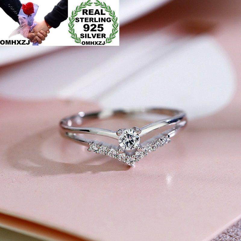 OMHXZJ Wholesale European Fashion Woman Girl Party Wedding Gift Slim V Shape White Zircon S925 Sterling Silver Ring RR652, Golden;silver
OMHXZJ Wholesale European Fashion Woman Girl Party Wedding Gift Slim V Shape White Zircon S925 Sterling Silver Ring RR652, Golden;silver