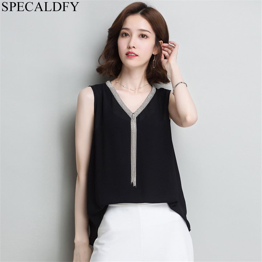 3XL Plus Size Summer Tops For Women Shirt Casual White Black Chiffon Blouse Sleeveless Shirts Beading Blusas Feminina 2019, Style 2 white
3XL Plus Size Summer Tops For Women Shirt Casual White Black Chiffon Blouse Sleeveless Shirts Beading Blusas Feminina 2019, Style 2 white