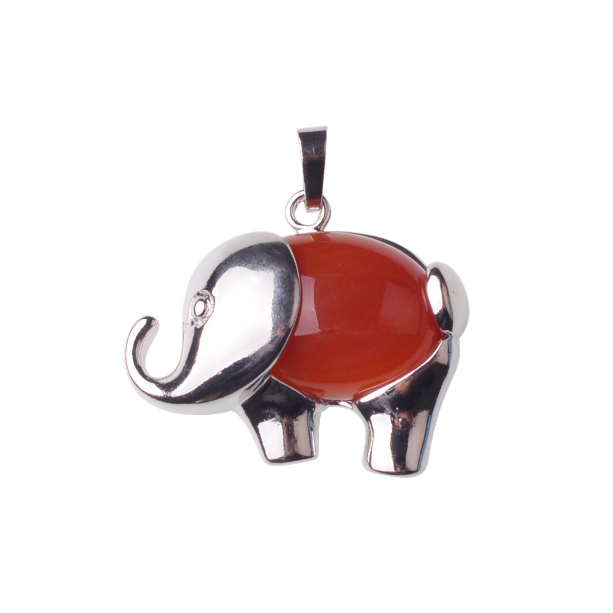 Alloy Elephant Gemstone Pendant Men and Women Old and New Year Easter Gifts Fashion Valentine's Day Gift Necklace