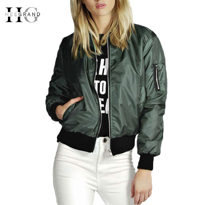 HEE GRAND 2018 Autumn Bomber Jackets Women Long Sleeve Basic Coat Casual Thin Slim Outerwear Short Pilot Motocycle Jacket WWJ925, Black
HEE GRAND 2018 Autumn Bomber Jackets Women Long Sleeve Basic Coat Casual Thin Slim Outerwear Short Pilot Motocycle Jacket WWJ925, Black
