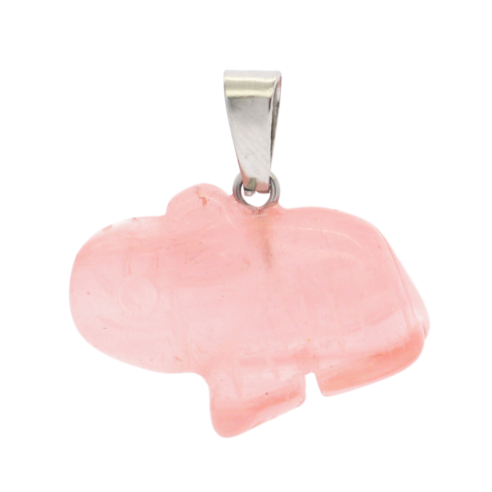 Exquisite natural gemstone pendant elephant shape agate stone 12 mixcolor gemstone pendant set