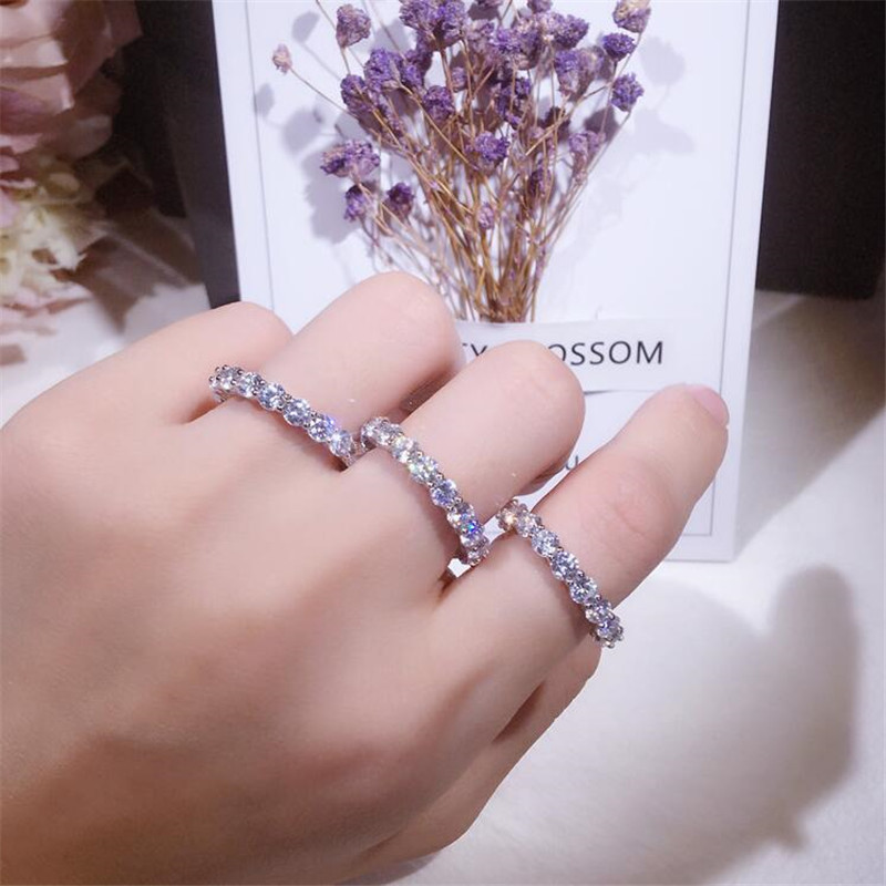 New Crown Wedding Couple Rings Fashion Jewelry 925 Sterling Silver Round Cut White 5A Cubic Zircon Promise Women Engagement Band Ring Gift
