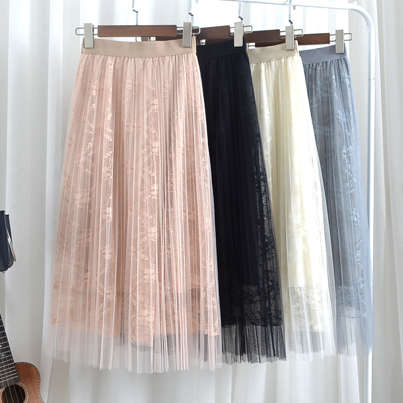 Tulle Skirts Womens Midi Pleated Skirt Black Pink Tulle Skirt Women 2020 Spring Summer Korean Elastic High Waist Mesh Tutu, Beige
Tulle Skirts Womens Midi Pleated Skirt Black Pink Tulle Skirt Women 2020 Spring Summer Korean Elastic High Waist Mesh Tutu, Beige
