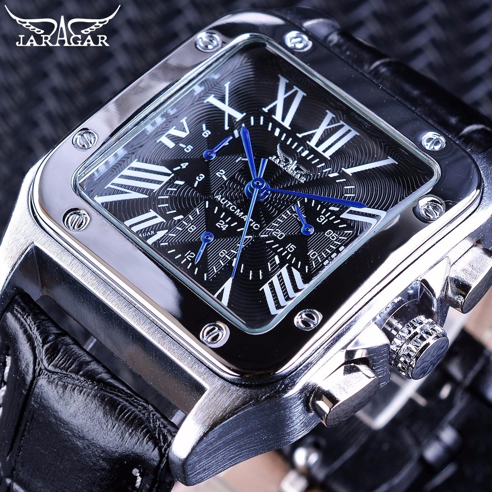 Wristwatches Jaragar Retro Luxury Classic Design Genuine Leather Belt 3 Dial Roman Number Men Automatic Watch Top Brand Mechanical J190709, Gmt861-1
Wristwatches Jaragar Retro Luxury Classic Design Genuine Leather Belt 3 Dial Roman Number Men Automatic Watch Top Brand Mechanical J190709, Gmt861-1
