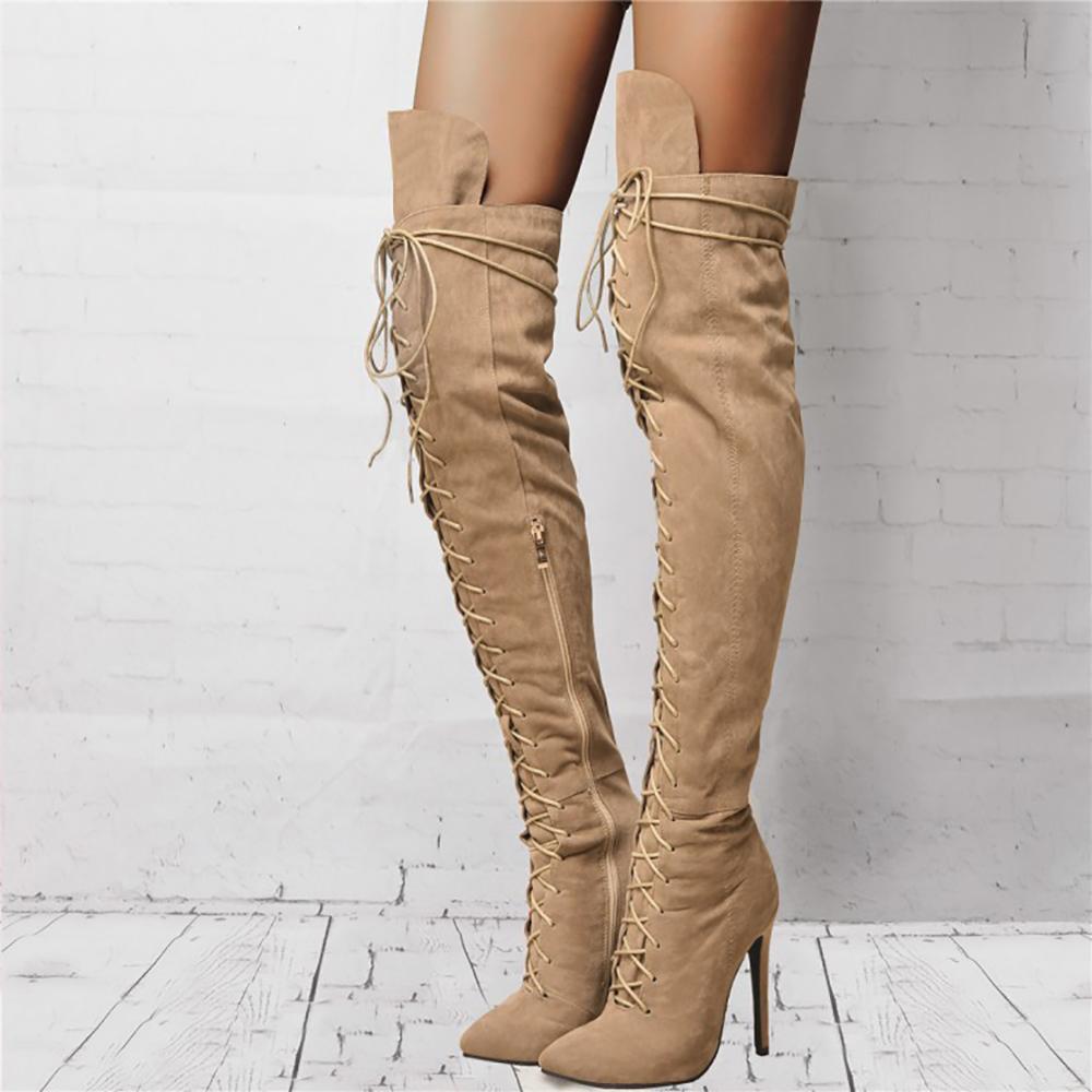 Womens Thigh High Boots Party Prom Club Over Knee Boots Large Size Fashion Dress Evening Shoes, Black
Womens Thigh High Boots Party Prom Club Over Knee Boots Large Size Fashion Dress Evening Shoes, Black
