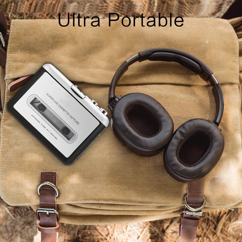 Classic USB Cassette Player Cassette to MP3 Converter Capture Walkman MP3 Player Cassette Recorders Convert music on tape to Computer Laptop