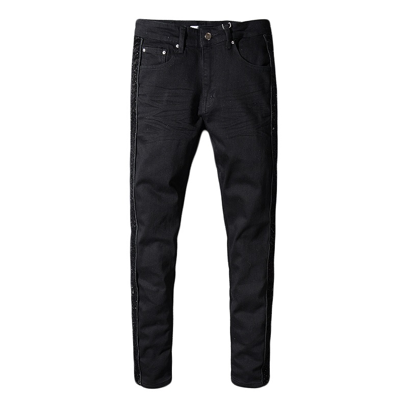 New Fashion Casual Men's Black Side Paneled Patchwork Stretch Denim Simple Slim Skinny Jeans Pencil Pants Fashions, 566 black
New Fashion Casual Men's Black Side Paneled Patchwork Stretch Denim Simple Slim Skinny Jeans Pencil Pants Fashions, 566 black