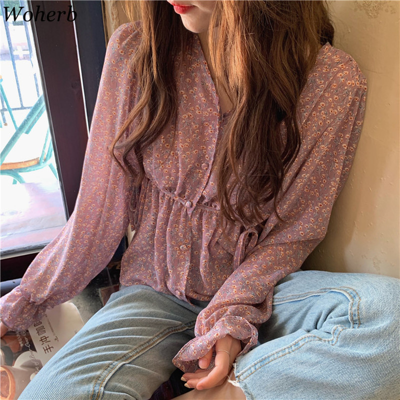 Woherb Casual Floral Print Ruffle Trim Blouse Women 2020 Spring Summer Slim-waist Blouses Ladies Boho Print Purple Top Sweet
Woherb Casual Floral Print Ruffle Trim Blouse Women 2020 Spring Summer Slim-waist Blouses Ladies Boho Print Purple Top Sweet
