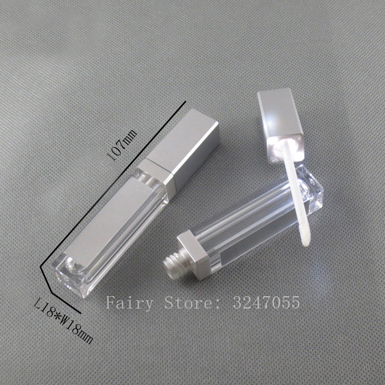 103050pcs 75ml Empty Makeup DIY Lip Gloss Bottle Blacksilver Square Lipgloss Tube with LED Light Mirror Labial Glair Bottle8677087