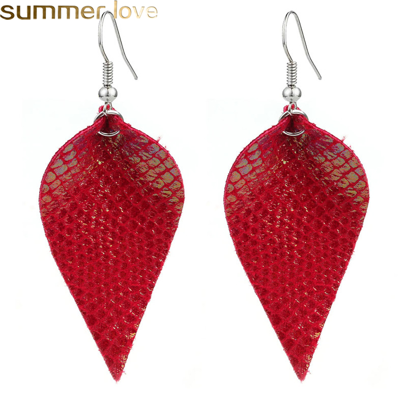 2019 New PU Leather Leaf Dangle Earring for Women Colorful Double-sided Leather Hook Drop Earring Trendy Jewelry Gift
2019 New PU Leather Leaf Dangle Earring for Women Colorful Double-sided Leather Hook Drop Earring Trendy Jewelry Gift