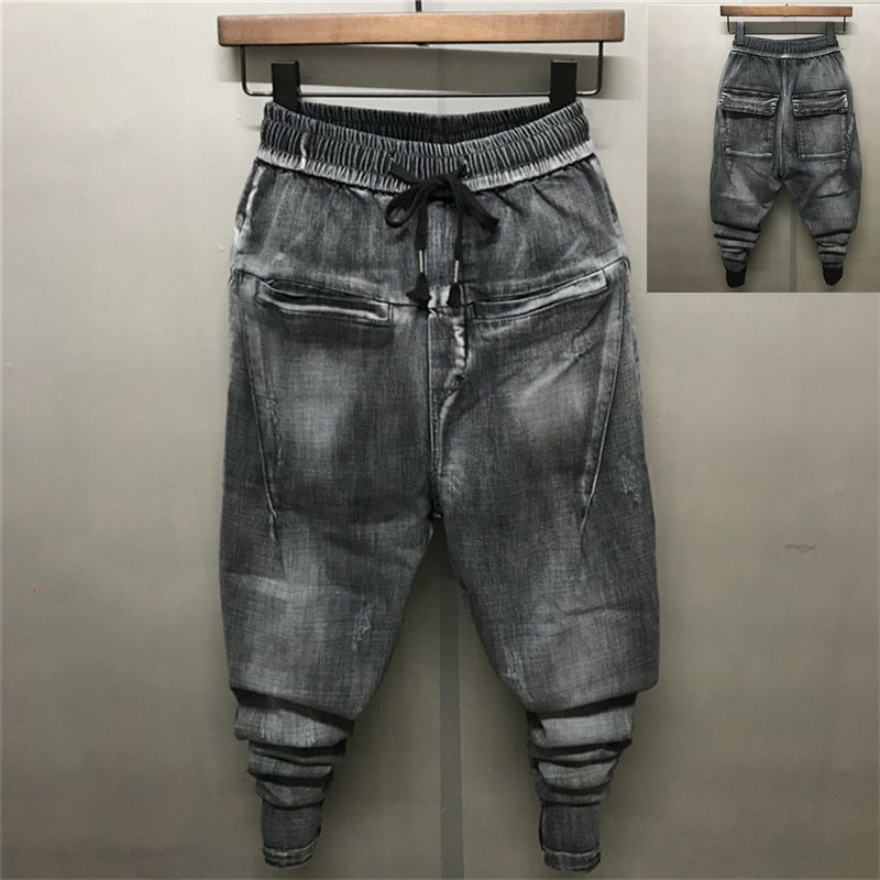 2018 Youth Black Gray Harem Pencil Pants Social Young Boy Men's Jeans South Korea Slim Drawstring Middle Waist Fashion
2018 Youth Black Gray Harem Pencil Pants Social Young Boy Men's Jeans South Korea Slim Drawstring Middle Waist Fashion