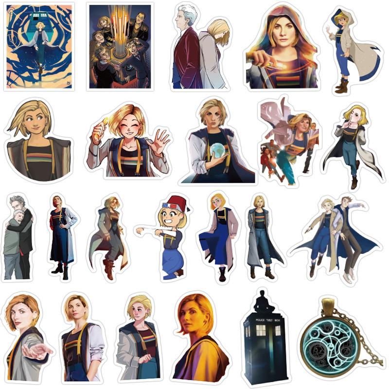 50PCS Mysterious Doctor Sticker Luggage Trolley Case Water Cup Waterproof Graffiti Sticker